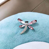 紀詩(shī)哲（GIEVSZHE）水晶蜻蜓胸針高檔女西裝服飾高檔奢侈飾品送女友送領(lǐng)導長(cháng)輩禮物 靈動(dòng)蜻蜓胸針-蔚藍色 曬單實(shí)拍圖