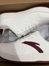 安踏運動(dòng)板鞋男鞋春秋季小零感輕便透氣增高厚底學(xué)生休閑鞋子小白鞋男 象牙白/絳紅色 42 /男8.5 曬單實(shí)拍圖