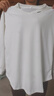 憶思減大碼女裝坑條V領(lǐng)長(cháng)袖上衣女早春新款寬松顯瘦時(shí)尚內搭打底衫女ins 白色【原版坑條面料】 L 【110-140斤】 曬單實(shí)拍圖
