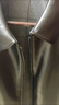 皮爾卡丹（pierre cardin）真皮皮衣男春秋款商務(wù)行政夾克中老年爸爸裝春季外套男綿羊皮夾克 黑色（加絨） XL (180) 曬單實(shí)拍圖