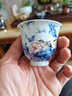 鐘家窯手繪茶杯單杯主人杯 高級工藝美術(shù)師萬(wàn)海華青花斗彩柴窯花鳥(niǎo)杯收藏 國色天香 曬單實(shí)拍圖