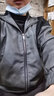 品立（PINLI）PU皮夾克男春秋款男裝潮牌拼接撞色機車(chē)男士休閑外套 深灰 M170 曬單實(shí)拍圖