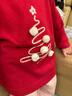 戴維貝拉（DAVE＆BELLA）兒童毛衣套頭衫洋氣女寶寶衣服幼兒童裝小童長(cháng)袖上衣冬裝圣誕 紅色【現貨】 120 cm（建議身高110-120cm） 曬單實(shí)拍圖