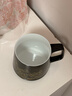 叁旬千里江山溫感變色水杯高檔陶瓷茶杯馬克杯家用中式辦公室咖啡杯子 千里江山_溫感水杯【雅黑】 曬單實(shí)拍圖