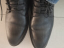 卡帝乐鳄鱼（CARTELO）软牛皮男士皮鞋商务正装鞋男耐磨透气皮鞋男9696 黑色加棉款 42 实拍图