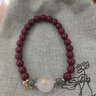 歐陽(yáng)先生原創(chuàng  )設計福牌高品質(zhì)朱砂手鏈女和田玉紫金砂珠手串禮物 朱砂玉髓平安扣A23-107 曬單實(shí)拍圖