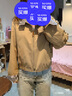 茵曼撞色格紋立領(lǐng)純棉刺繡外套2025秋女裝新款夾克上衣 卡其色 S 曬單實(shí)拍圖