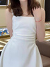 妙奕嘉連衣裙裙子白色吊帶裙夏天女2025年新款女裝純欲顯瘦遮肚子小個(gè)子 【短款】白色吊帶連衣裙 S 【建議80-100斤】 曬單實(shí)拍圖