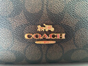 蔻馳（COACH）【品牌直供】女士LAUREL31中號單肩斜挎流浪包深棕配黑色CV975 曬單實(shí)拍圖