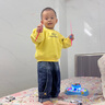 婧麒（JOYNCLEON）寶寶學(xué)步鞋嬰兒涼鞋春秋夏季男女童機能鞋嬰兒鞋子軟底兒童鞋四季 黑色【四季款】 20 碼(內長(cháng)14cm腳長(cháng)13.5cm) 曬單實(shí)拍圖