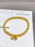 中國黃金（CHINA GOLD）古法小金珠轉(zhuǎn)運(yùn)珠足金鈴蘭花黃金手串七夕情人節(jié)禮物送女朋友老婆 鈴蘭花手串 約4.5g 曬單實(shí)拍圖