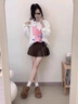 達芙妮（DAPHNE）冬季毛毛勃肯棉鞋女新款勃肯小眾懶人一腳蹬雪地靴新款 棕色 加絨 跟高4.5cm 37 (235mm) 曬單實拍圖