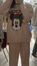 果殼（Gukoo）睡衣情侶冬迪士尼聯(lián)名半邊絨保暖男家居服套裝女 小熊黑男套 M  曬單實(shí)拍圖