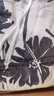 edition半身裙女夏季新款浪漫度假風(fēng)花卉印花長款氣質(zhì)半裙 白底黑花 M 曬單實(shí)拍圖