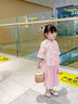 COMIC SOUL漢服女童夏季新款古裝寶寶古風(fēng)超仙飄逸唐裝兒童漂亮洋氣禮服套裝 粉色 90 曬單實(shí)拍圖