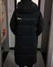 斐樂（FILA）女子長款羽絨服冬季90%鵝絨長袖保暖連帽運動過膝開衫外套上衣 深黑-BK M 曬單實拍圖