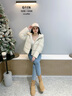 坦博爾泡芙連帽羽絨服女短款韓版面包服小個子秋冬外套TBF530360D 知春米 XS (155) 曬單實拍圖