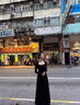 瑜尚臻品早秋黑色打底連衣裙女赫本風(fēng)長袖收腰方領(lǐng)套裝裙子大衣風(fēng)衣內(nèi)搭裙 【黑色】M（90-100斤） 曬單實拍圖