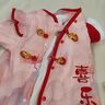 G.DUCKKIDS嬰兒衣服秋冬裝早春薄棉連體衣中國風(fēng)唐裝周歲禮服女寶寶公主爬服 紅色 66cm 建議3-6個(gè)月10-13斤 曬單實(shí)拍圖
