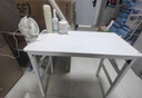 電腦桌子書(shū)桌家用辦公桌簡(jiǎn)易學(xué)習寫(xiě)字桌長(cháng)方形培訓桌長(cháng)條桌折疊 暖白色120*60*75白架單層加杠 曬單實(shí)拍圖