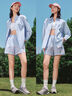 森馬（Semir）【休閑套裝】襯衫女中長(cháng)款襯衫A字短褲24新款寬松休閑出街兩件套 藍色調00388 L 曬單實(shí)拍圖