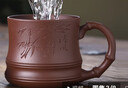君禮軒紫砂杯宜興手工三件套茶杯茶水分離功夫茶具禮盒裝節節高升480ml 曬單實(shí)拍圖