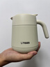 虎牌（TIGER）香港直郵保溫壺茶水分離辦公室家用316不銹鋼大容量燜泡養生水壺 橡膠白800毫升 曬單實(shí)拍圖