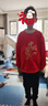 G.DUCKKIDS男童秋裝套裝2024新款春秋款大童紅色衛(wèi)衣運(yùn)動(dòng)兒童衣服男孩中國風(fēng) 【衛(wèi)衣套裝】紅 金色中國+黑 中 150 cm年齡適合9-10歲小孩子 曬單實(shí)拍圖