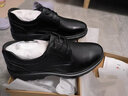 海瀾之家（HLA）男鞋商務(wù)休閑皮鞋男簡(jiǎn)約正裝德比鞋子男結婚新郎鞋 黑色 38 曬單實(shí)拍圖