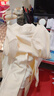 三槍?zhuān)═HREEGUN）半高領(lǐng)基礎打底衣女士新疆棉長(cháng)絨棉羅紋秋冬純色內搭長(cháng)袖女打底衫 米白 M 曬單實(shí)拍圖