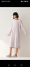 無(wú)印良品（MUJI）女式 柔軟針織 家居連衣裙 睡裙 煙熏粉色 L-XL 曬單實(shí)拍圖