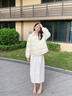 坦博爾輕薄羽絨服女短款寬松翻領(lǐng)襯衫外套女TBF330276D 蘭卡白 155/80A 曬單實(shí)拍圖