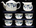 聚均閣景德鎮(zhèn)青花茶具套裝玲瓏鏤空陶瓷手繪功夫茶壺茶杯套裝禮贈(zèng)泡茶器 翠竹玲瓏（茶壺）8件套 禮盒裝 曬單實(shí)拍圖