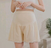 婧麒（JOYNCLEON）孕婦褲夏季薄款外穿冰絲安全褲女防走光打底褲 膚色XXL jyk177717 曬單實(shí)拍圖