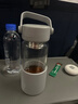 北鼎（Buydeem）茶水分離玻璃杯 男女高顏值便攜隨手杯辦公室泡茶杯淺島灰470ml 曬單實拍圖