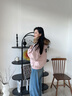 森馬（Semir）羽絨服女冬季可脫卸毛領(lǐng)牛角扣寬松80絨子2025新款學(xué)院風(fēng)外套 橡皮粉（白鴨絨）61214 S 曬單實(shí)拍圖