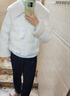 森馬（Semir）羽絨服女冬季拼接毛領(lǐng)大翻領(lǐng)80絨子寬松2025甜美上衣109725113033 曬單實(shí)拍圖