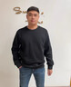 肯奈迪衛(wèi)衣男加絨長袖外套男秋冬季圓領(lǐng)衣服內(nèi)搭打底衫潮牌重磅男裝 黑色-加絨加厚套頭衛(wèi)衣 【170cm-180cm】4XL 曬單實(shí)拍圖