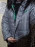 羅蒙（ROMON）千鳥格羽絨棉服冬季女2025年新款寬松時(shí)尚連帽加厚小個(gè)子短外套 黑色 M -105斤內(nèi) 曬單實(shí)拍圖