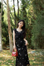 巧丂連衣長(zhǎng)裙女小飛袖海邊度假溫柔純欲辣妹拍照夏季新款收腰寬松顯瘦 小飛袖蝴蝶長(zhǎng)裙【黑色】 M 建議100-115斤 曬單實(shí)拍圖
