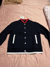 thombnail TB厚款?yuàn)A克2025新年衣服過年撞紅色女裝棒球服潮流秋冬棉服外套 深藍(lán)色 L 42碼 曬單實(shí)拍圖