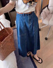 素織錦牛仔裙半身裙女秋季2025新款女裝a字裙復古春夏裙子休閑長(cháng)裙 牛仔半身長(cháng)裙【深藍色】 S 【建議80-95斤】 曬單實(shí)拍圖