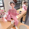 迪士尼（Disney）女童春裝套裝2025新款女孩洋氣時(shí)尚亮片衛衣兩件套寶寶童裝衣服潮 粉色 120 cm 曬單實(shí)拍圖