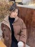 詩(shī)蒂淑羽絨棉服女2025冬季新款韓版森系百搭立領(lǐng)ins學(xué)生短款面包服外套 咖啡色 M 建議100-120斤 曬單實(shí)拍圖