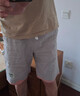 稻草人（MEXICAN）純棉短褲男士運動(dòng)寬松休閑七分褲子男裝 淺灰 XL  曬單實(shí)拍圖