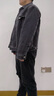 Levi's李維斯情侶同款美式寬松時(shí)尚休閑街頭情侶牛仔棉服夾克外套 黑色 M 曬單實(shí)拍圖