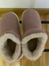 熊貓牛牛女士冬季保暖棉拖鞋家居厚底冬季包跟帶后跟防滑加絨家居棉鞋 淺豆沙 36-37 合適36-37的腳 曬單實(shí)拍圖