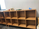 良工（lg）實(shí)木書(shū)架落地小孩格子柜日式書(shū)柜隔斷櫻桃木置物架客廳橡木收納柜 8格橫款帶背板 櫻桃木款 曬單實(shí)拍圖