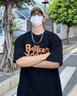 AEMAPE五分短袖男夏季寬松t恤ins潮牌上衣男生潮流一套搭配休閑套裝 053黑色上衣+軍綠短褲_兩件 XL （建議130-145斤） 曬單實(shí)拍圖