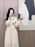 拉夏貝爾（La Chapelle）針織連衣裙女裝新品2025年秋冬新款韓版小個(gè)子氣質(zhì)中長款打底裙子 杏色 M 曬單實(shí)拍圖